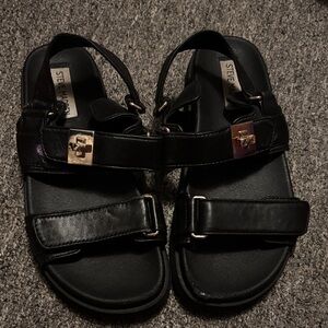 Steve Madden Black Kids Sandals